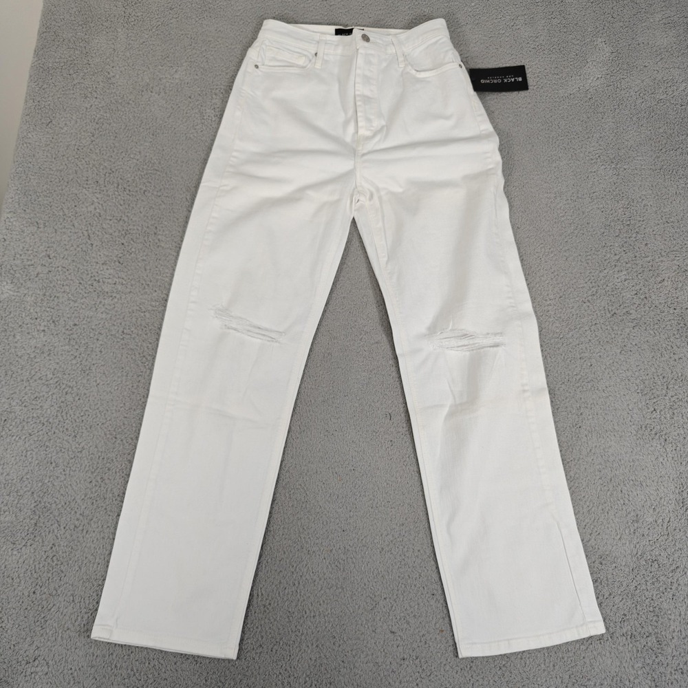 Black Orchid Jeans Womens 27‎ Parker Vintage Straight Leg Truth Hurts Distressed
